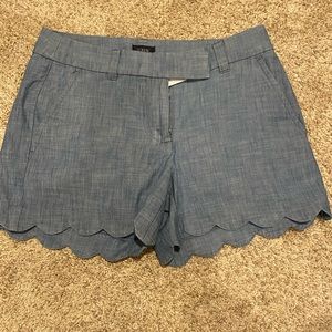 Jcrew scalloped shorts